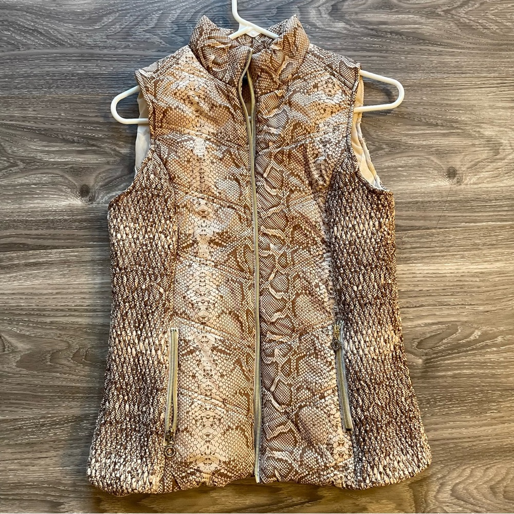 Marc New York Brown and Cream Quilted Vest